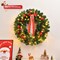 24" Battery Operated Artificial Pre-Lit Fir PVC Christmas Wreath Holiday Xmas